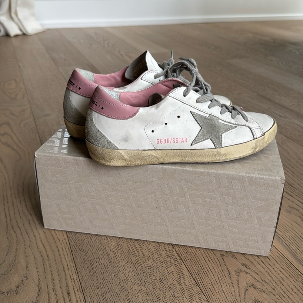 Superstar, classic golden goose. White/Ice/Light Pink